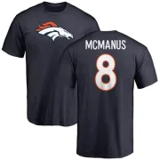 Brandon McManus Denver Broncos Name & Number Logo T-Shirt - Navy