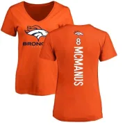 Brandon McManus Women's Denver Broncos Backer Slim Fit T-Shirt - Orange