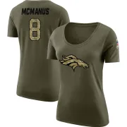 Brandon McManus Women's Denver Broncos Salute to Service Olive Legend Scoop Neck T-Shirt