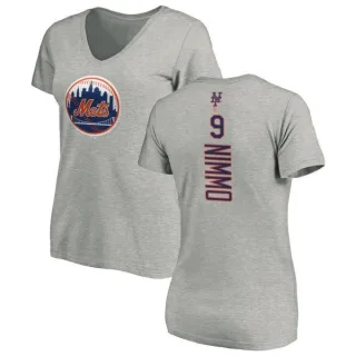 Brandon Nimmo Women's New York Mets Backer Slim Fit T-Shirt - Ash