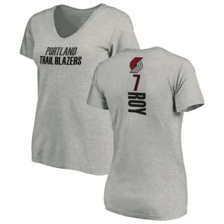 Brandon Roy Women's Portland Trail Blazers Ash Backer T-Shirt