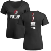 Brandon Roy Women's Portland Trail Blazers Black Backer T-Shirt