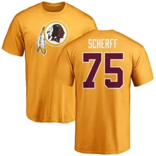 Brandon Scherff Washington Redskins Name & Number Logo T-Shirt - Gold