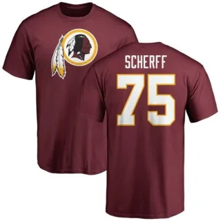 Brandon Scherff Washington Redskins Name & Number Logo T-Shirt - Maroon