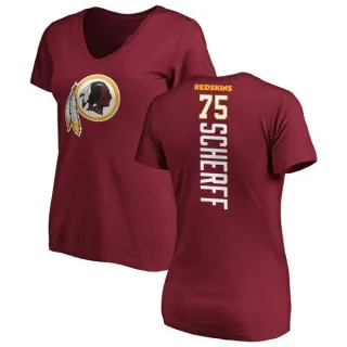 Brandon Scherff Women's Washington Redskins Backer Slim Fit T-Shirt - Maroon