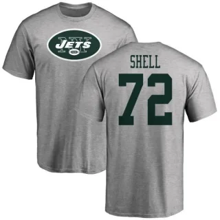 Brandon Shell New York Jets Name & Number Logo T-Shirt - Ash