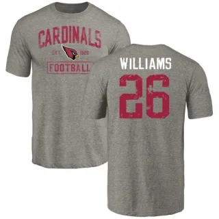 Brandon Williams Arizona Cardinals Gray Distressed Name & Number Tri-Blend T-Shirt