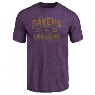 Brandon Williams Baltimore Ravens Flanker Tri-Blend T-Shirt - Purple