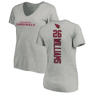 Brandon Williams Women's Arizona Cardinals Backer V-Neck T-Shirt - Ash