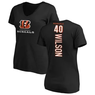 Brandon Wilson Women's Cincinnati Bengals Backer Slim Fit T-Shirt - Black