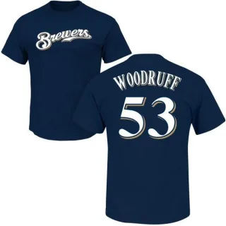 Brandon Woodruff Milwaukee Brewers Name & Number T-Shirt - Navy