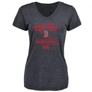 Brandon Workman Women's Boston Red Sox Base Runner Tri-Blend T-Shirt - Navy