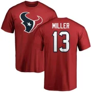 Braxton Miller Houston Texans Name & Number Logo T-Shirt - Red