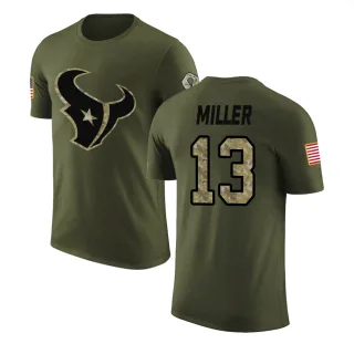 Braxton Miller Houston Texans Olive Salute to Service Legend T-Shirt