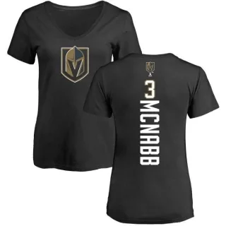 Brayden McNabb Women's Vegas Golden Knights Backer Slim Fit V-Neck T-Shirt - Black