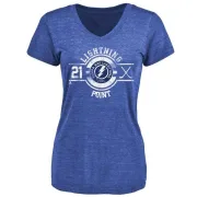 Brayden Point Women's Tampa Bay Lightning Insignia Tri-Blend T-Shirt - Royal