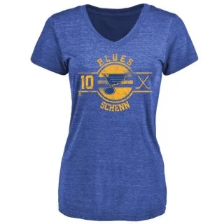 Brayden Schenn Women's St. Louis Blues Insignia Tri-Blend T-Shirt - Royal