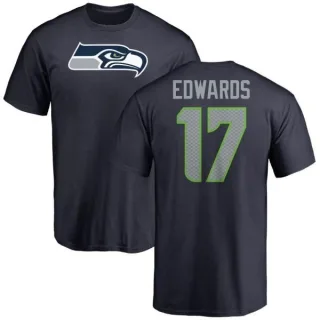 Braylon Edwards Seattle Seahawks Name & Number Logo T-Shirt - Navy