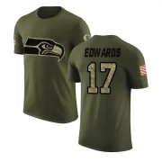 Braylon Edwards Seattle Seahawks Olive Salute to Service Legend T-Shirt