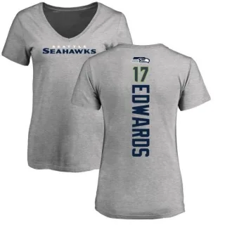 Braylon Edwards Women's Seattle Seahawks Backer V-Neck T-Shirt - Ash