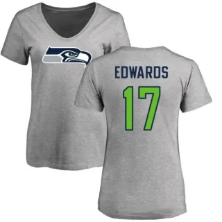 Braylon Edwards Women's Seattle Seahawks Name & Number Logo Slim Fit T-Shirt - Ash