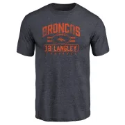 Brendan Langley Denver Broncos Flanker Tri-Blend T-Shirt - Navy