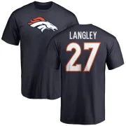 Brendan Langley Denver Broncos Name & Number Logo T-Shirt - Navy