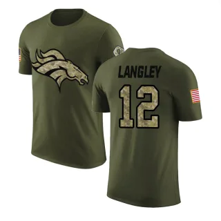 Brendan Langley Denver Broncos Olive Salute to Service Legend T-Shirt