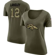 Brendan Langley Women's Denver Broncos Salute to Service Olive Legend Scoop Neck T-Shirt