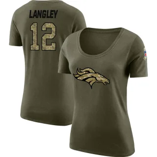 Brendan Langley Women's Denver Broncos Salute to Service Olive Legend Scoop Neck T-Shirt