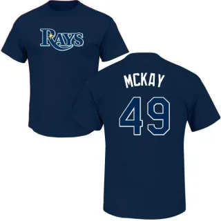 Brendan McKay Tampa Bay Rays Name & Number T-Shirt - Navy