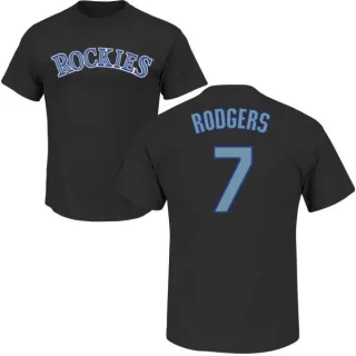 Brendan Rodgers Colorado Rockies Name & Number T-Shirt - Black