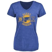 Brendan Shanahan Women's St. Louis Blues Insignia Tri-Blend T-Shirt - Royal