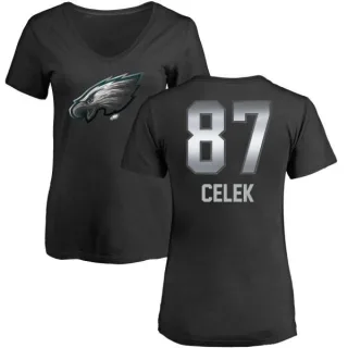 Brent Celek Women's Philadelphia Eagles Midnight Mascot T-Shirt - Black