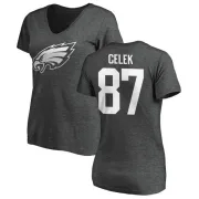 Brent Celek Women's Philadelphia Eagles One Color T-Shirt - Ash