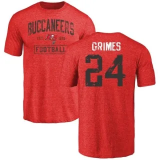 Brent Grimes Tampa Bay Buccaneers Red Distressed Name & Number Tri-Blend T-Shirt