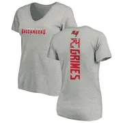 Brent Grimes Women's Tampa Bay Buccaneers Backer V-Neck T-Shirt - Ash