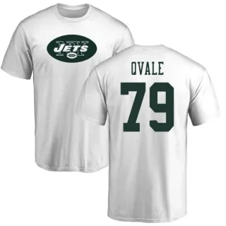 Brent Qvale New York Jets Name & Number Logo T-Shirt - White