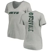 Brent Qvale Women's New York Jets Backer V-Neck T-Shirt - Ash