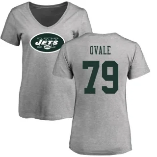 Brent Qvale Women's New York Jets Name & Number Logo Slim Fit T-Shirt - Ash