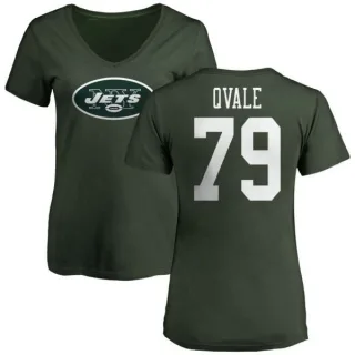 Brent Qvale Women's New York Jets Name & Number Logo Slim Fit T-Shirt - Green