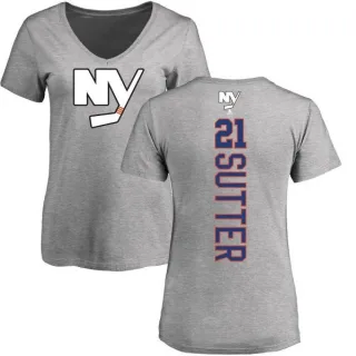 Brent Sutter Women's New York Islanders Backer T-Shirt - Ash