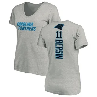 Brenton Bersin Women's Carolina Panthers Backer V-Neck T-Shirt - Ash