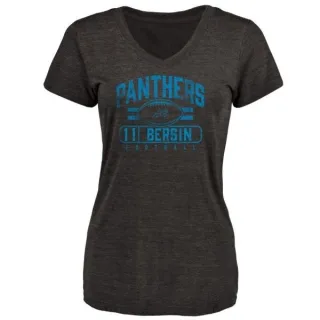 Brenton Bersin Women's Carolina Panthers Flanker Tri-Blend T-Shirt - Black