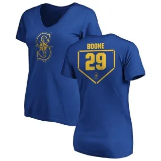 Bret Boone Women's Seattle Mariners RBI Slim Fit V-Neck T-Shirt - Royal