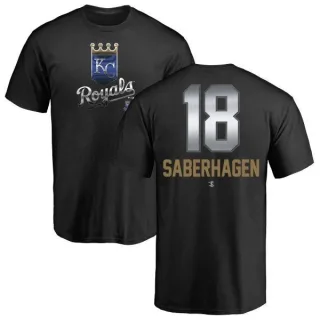 Bret Saberhagen Kansas City Royals Midnight Mascot T-Shirt - Black