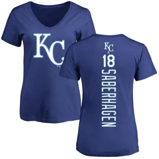 Bret Saberhagen Women's Kansas City Royals Backer Slim Fit T-Shirt - Royal