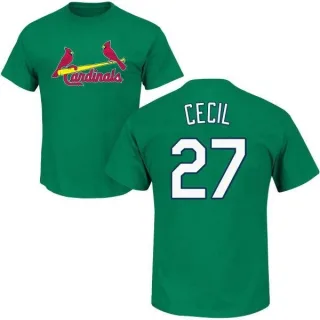 Brett Cecil St. Louis Cardinals St. Patrick's Day Name & Number T-Shirt - Green