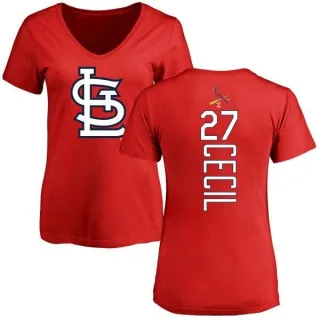 Brett Cecil Women's St. Louis Cardinals Backer Slim Fit T-Shirt - Red