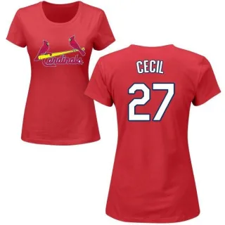 Brett Cecil Women's St. Louis Cardinals Name & Number T-Shirt - Red